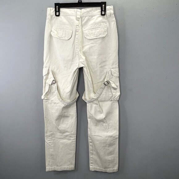 Urban Outfitters Standard Cloth Baggy Loose Cargo Jeans S Strappy Skater Utility - Picture 4 of 9